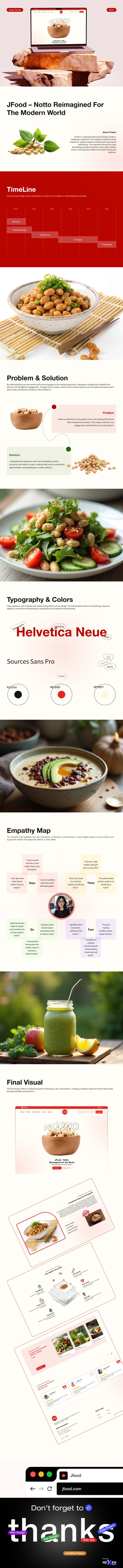 JFood – Notto Reimagined For The Modern World branding case study food landing page ui ux web design