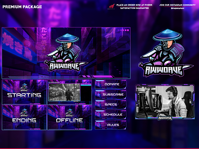 The stylish overlay you been looking for! design gaming logo streamer streaming twitch twitch overlay twitch streamer viral