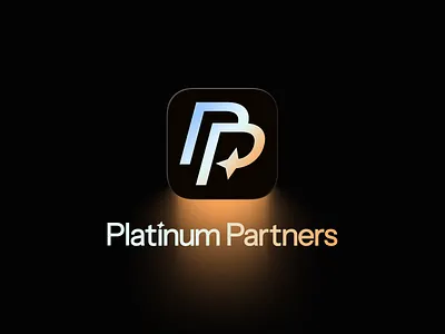 P logo · App icon app icon app logo dark mode dark ui gradient marketplace p letter p logo p mark partners platform platinum pp saas star star logo star mark ui design web app web design