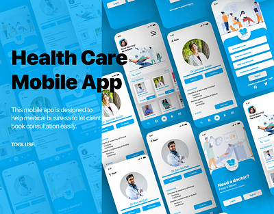 Health Care Mobile App design graphic design ui ux