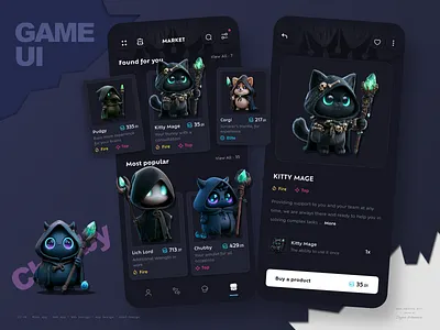 Game Market & Product Page game assets game card game design game market game product game ui market product page