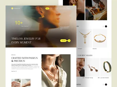 Jewelry E-commerce Landing Page b2c e commerce e commerce website ecommerce shop ecommerce website fashion homepage jewellery shop jewelry landing page jewerly landing page luxury online store product shakil ui design uiux designer web design webdesign website designer