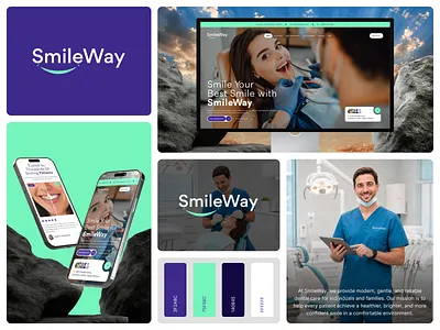 SmileWay Dental Care Brand Identity Design brandidentity brandingdesign dentalbranding dentalcare dentalwebsite healthcarebranding logodesign medicalbranding webdesign