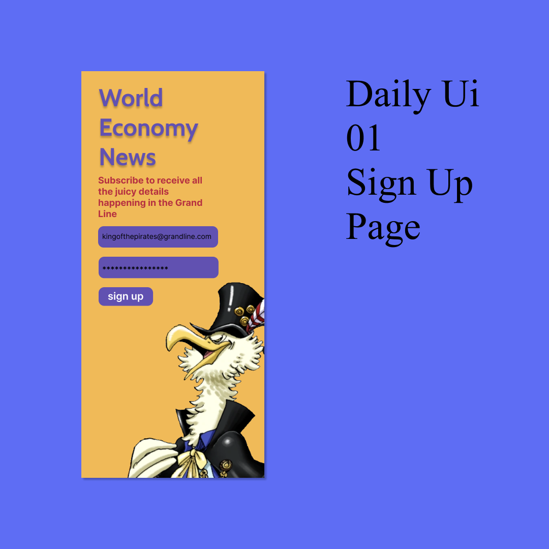 Example of Daily UI 01 Sign Up Page