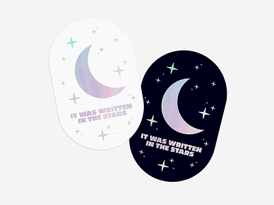 Written in the Stars Holographic Sticker astrology astronomy holographic moon stars stationery sticker