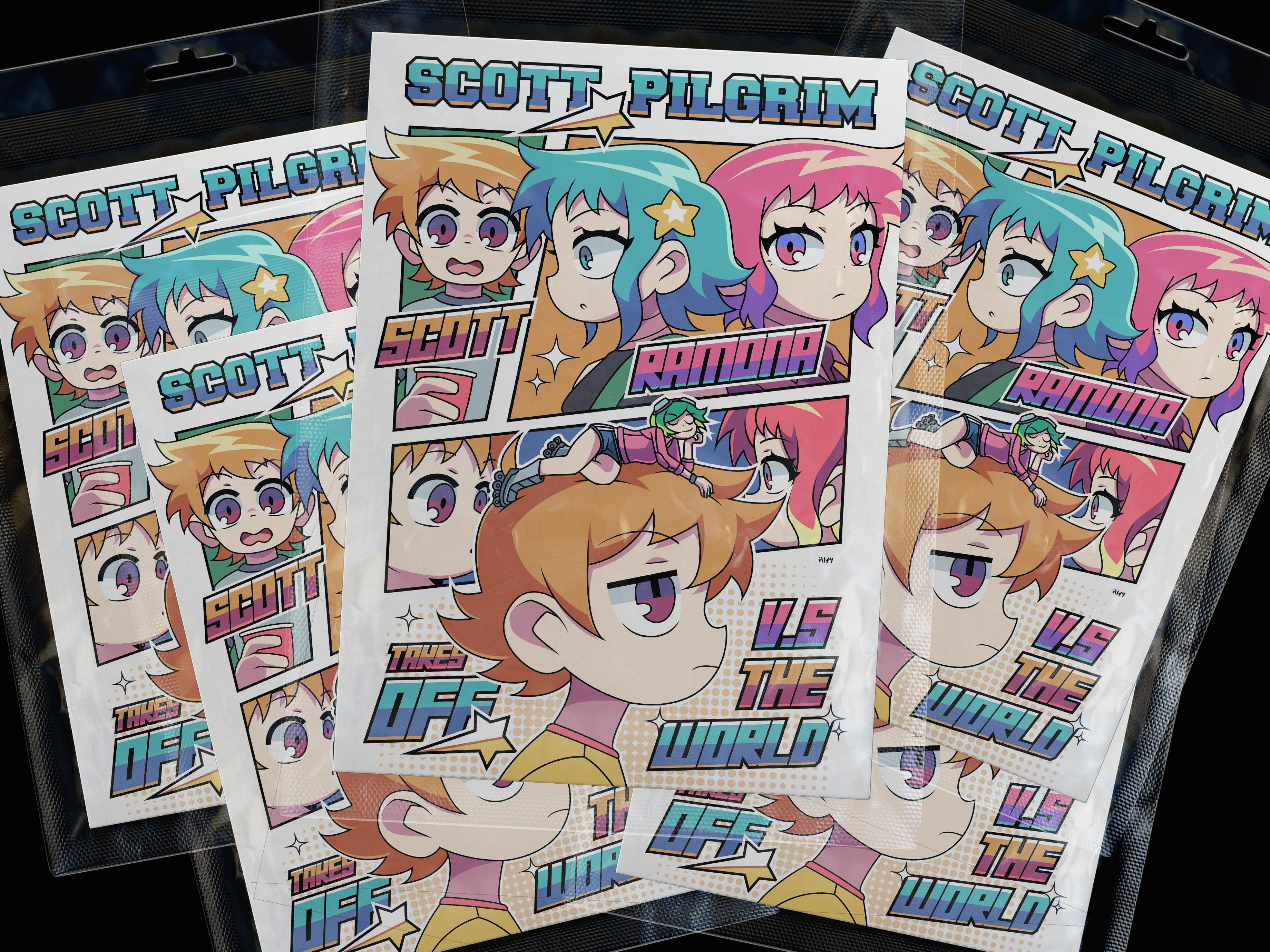 Scott Pilgrim TV Series Illustration - Key Visual advertising design book cover brand identity branding comic editorial exhibition design game assets illustration magazine marketing campaigns merchandise movie poster social media graphic visual identity