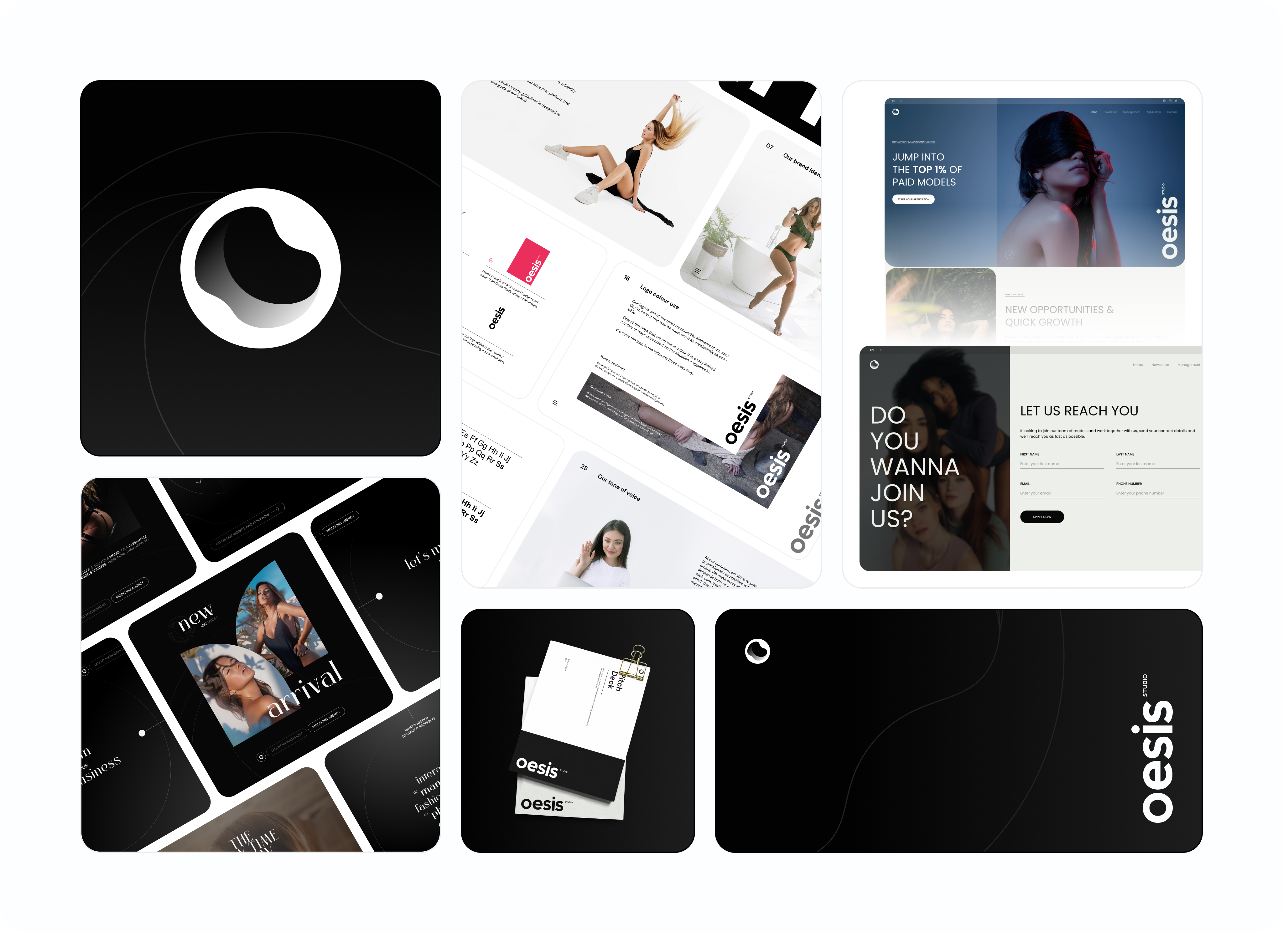 oesisSTUDIO — Modeling Agency — Brand Identity & Web Design brand identity branding fashion logo minimalist modeling agency webdesign