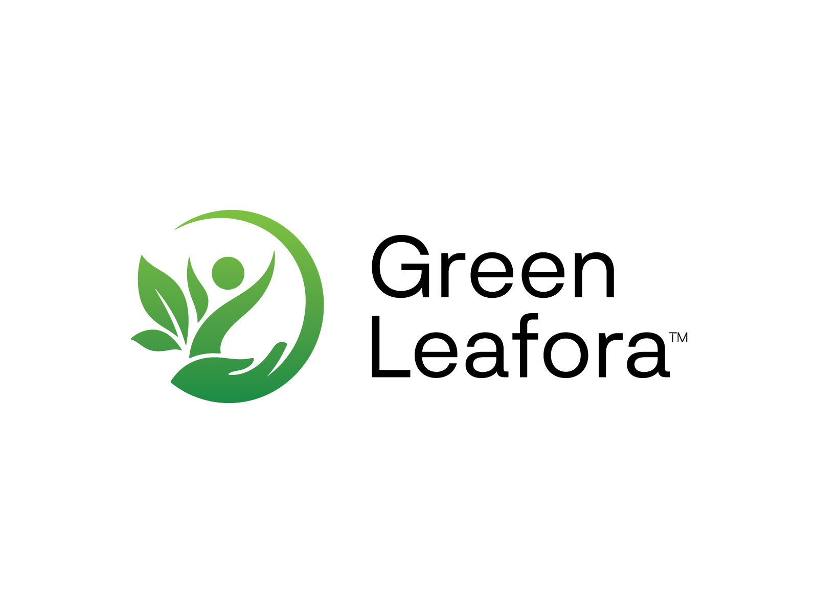 Green Leafora – Modern Eco Wellness & Nature Care Logo Design