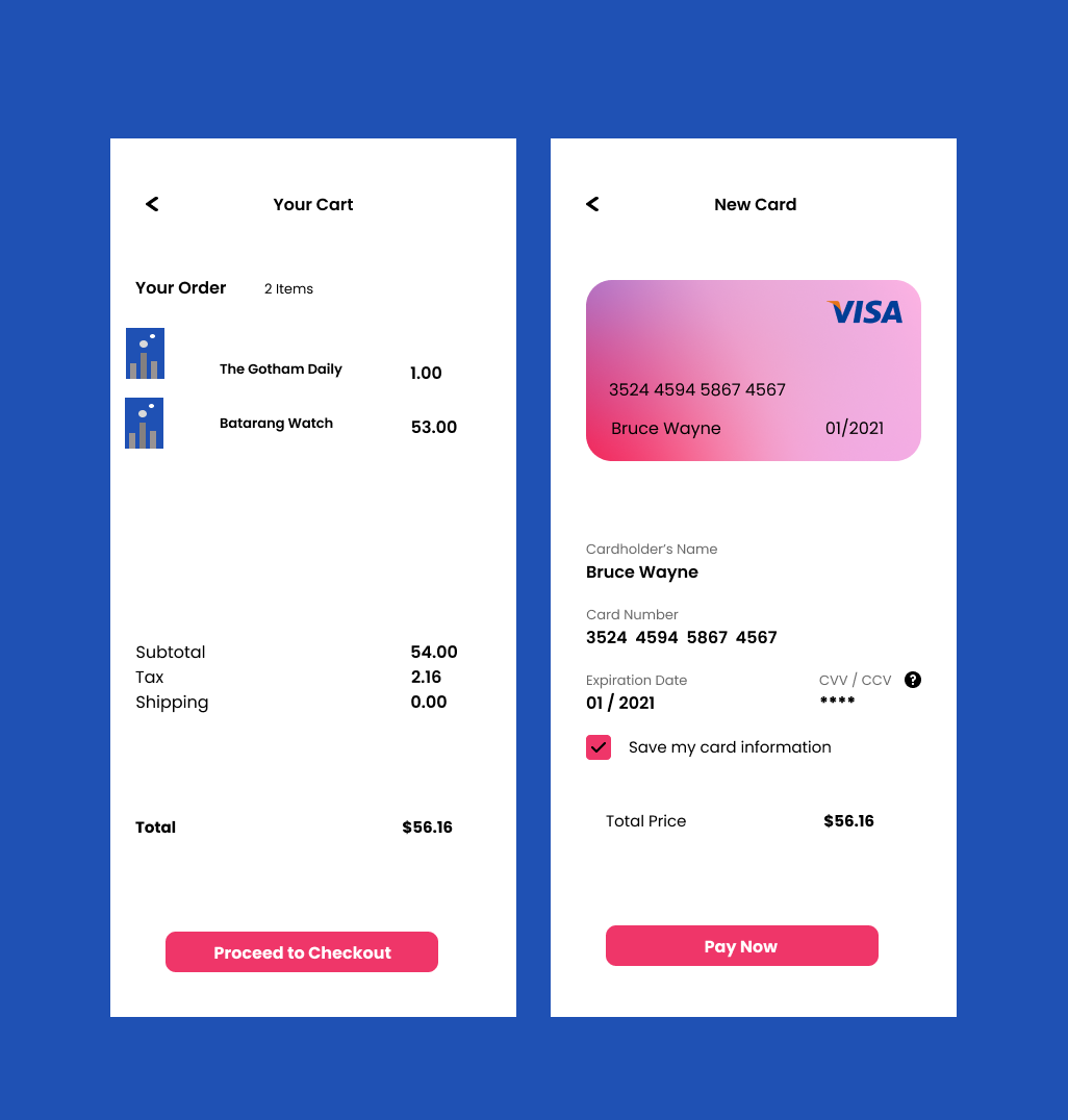 Daily UI 02 Credit Card by Gregory on Dribbble