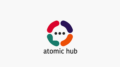 Atomic Hub logo after affects animation branding design graphic design illustration logo logotype motion design motion graphics ui