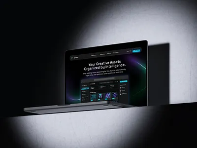 Syncro — AI powered creative asset management dashboard. ai website branding collaboration futuristic interface saas design ui ui design