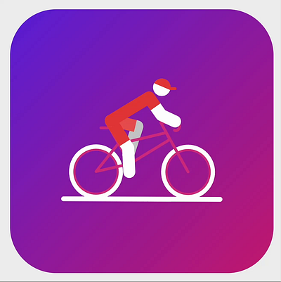 Interactive cyclist animated icon animation cyclist cyclist icon rive vector vector animation