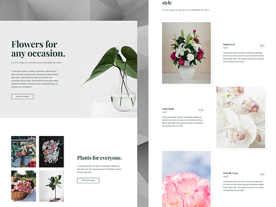 Flower Shop Landing Page design flowershop website portfolio squarespace web design webflow website design wordpress