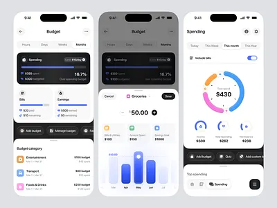 Personal Budget Management: Smart Spending & Expense Tracking app design budget budget management budget tracking dashboard digital bank digital wallet emoney expense ios app mobile app mobile app banking mobile banking app mobile banking product design money product design saas smart budget app spending uiux