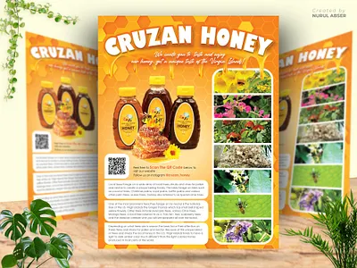Cruzan Honey Sales Flyer design business cruzan honey sales flyer design flyer graphic design honey promotional ad honey sales flyer
