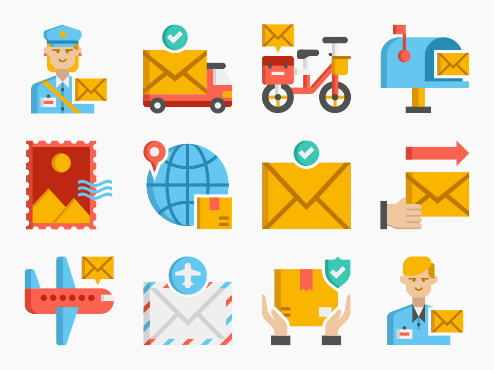 Postal Services Icons
