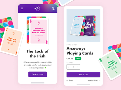 Arseways Website arseways brand branding design ecomm ecommerce graphic design playing cards responsive ui web web design