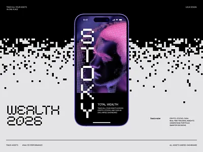 Stoky - AI Finance App animation app design crypto app crypto wallet dashboard design dashboard ui finance app financial dashboard fintech fintech design fitnech design graphic design investment app ios app mobile app design motion graphics product design saas ux design wealth app