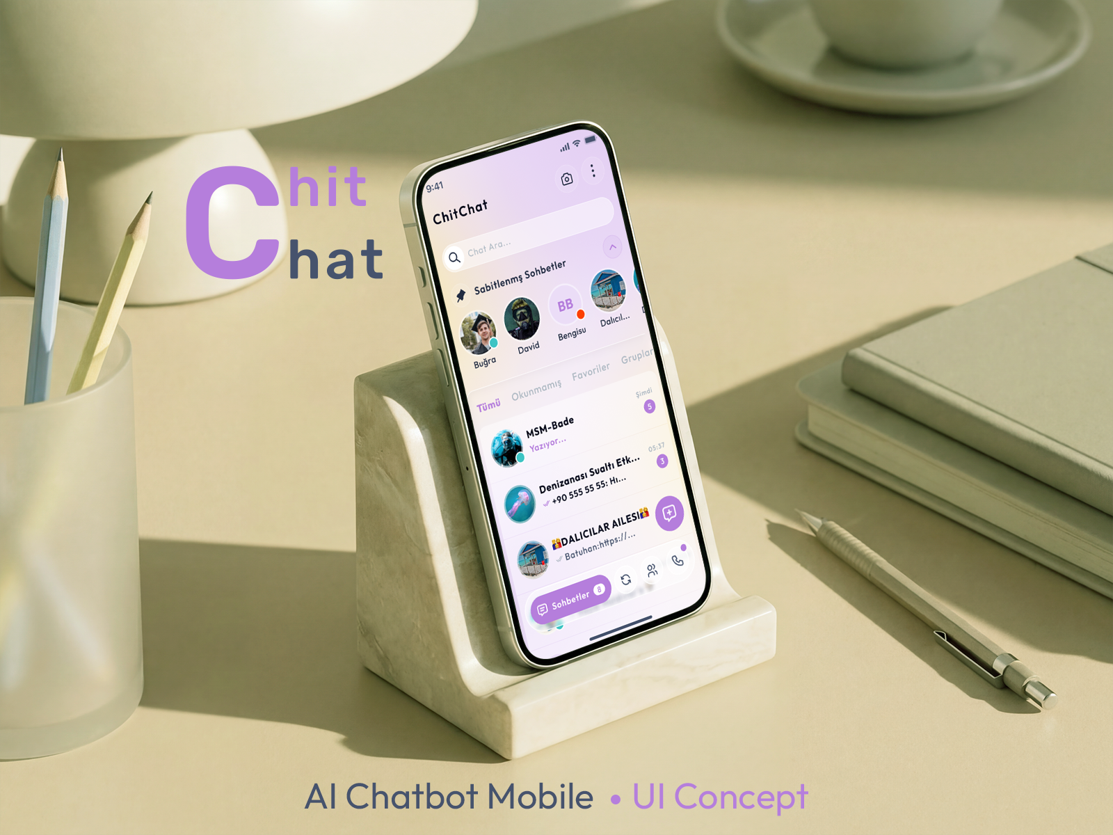 AI Chatbot Mobile UI Concept ai chat app chat app ui ui design ui mobile