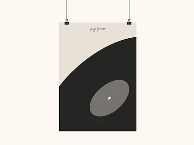 Vinyl Forever | Typographical Poster design graphics illustration minimal music poster simple text typography vinyl