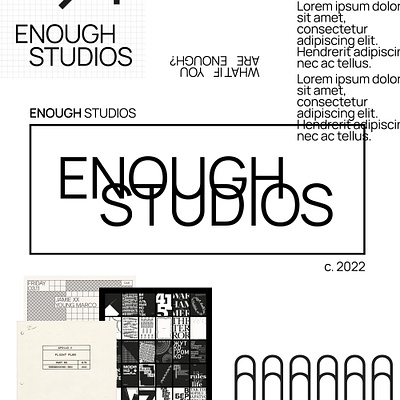 Enough Studios Brand 002 brand branding bridger tower design flat graphic design illustration logo vector