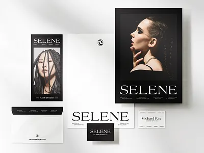 Selene Hair Studio - Brand Identity Design branding business branding custom logo design elegant graphic design hair salon hair salon brand hairstyle logo premium brand premium branding