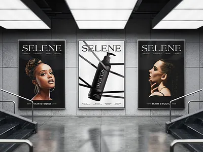 Selene Hair Studio - Branding advertising art direction branding custom branding custom logo elegant design graphic design hair salon logo design luxury marketing design poster design premium product packaging visual identity