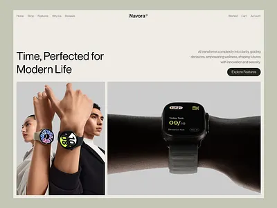 Smartwatch Landing Page Hero Section e commerce gadget hero section luxury shopping minimalist modern ul modernui online shop product rolex shopping smart device smart watch ul smartwatch smartwatch website uidesign uxdesign website