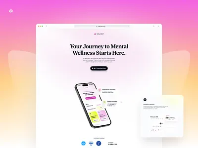 WellNest Website 10am space app design conversion design editorial health tech healthcare interaction design landing page marketing design mental health product design product marketing responsive design testimonial design typography ui design user acquisition ux design web design wellness
