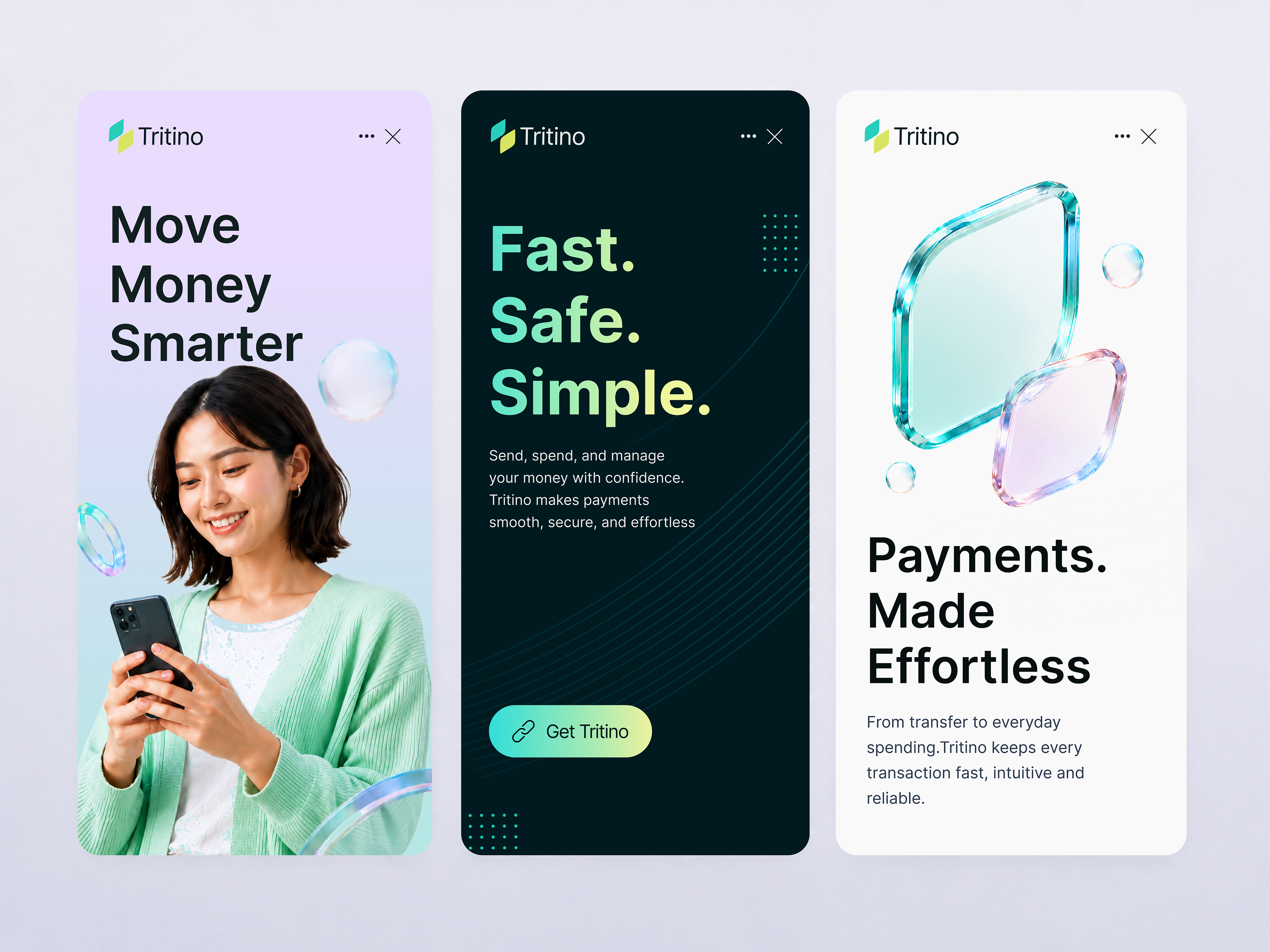 Tritino - Fintech Branding Design banking brand guidelines brand identity branding creative logo design system finance fintech logo design strategy visual identity