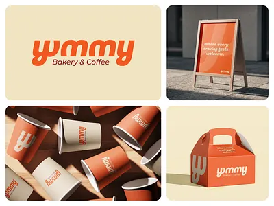 Yummy — Bakery & Coffee Brand Identity bakery branding bakery logo brand identity branding cafe logo coffee coffee logo coffee shop fast food fast food logo food branding logo logo design logo designer restaurant logo typography typography logo visual identity wordmark wordmark logo