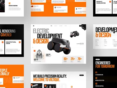 Voltigue - Modeling Agency Website agency agency website landing page modeling website render ui design web web design website website design