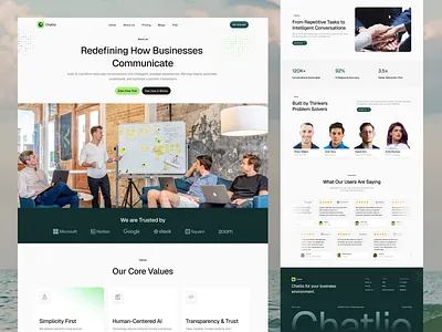 About Us - AI Chatbot Landing Page about us ai assistant ai chatbot business website chat interface corporate website creative layout digital agency innovation platform landing page mobile responsive modern ui saas website smart technology startup landing tech startup ui design user interface ux design web design
