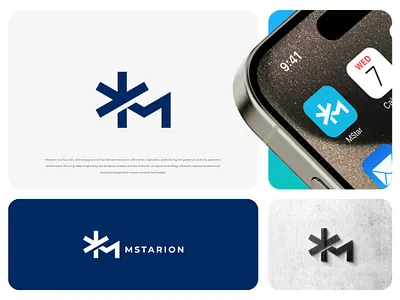 Monogram M and Spark Logo Design. design letter m logo m logo m monogram monogram spark logo star logo