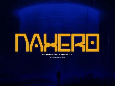 Naxero | Futuristic Typeface costum fonts cyber display font future futuristic futuristic font game geometric internet logotype modern movie poster robot sans serif sci fi sleek tech techno technology