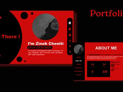 Exemple of UI/UX Designer Portfolio app branding design figma portfolio ui ux