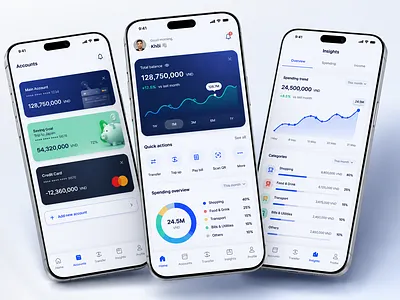 FinMate — Mobile Banking App UI Design app design banking app banking ui clean ui dashboard finance app finance dashboard financial app fintech fintech app ios app mobile app mobile banking mobile ui personal finance product design savings app ui design ux design wallet app
