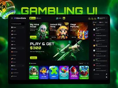 Gambling Platform UI/UX Concept blockchain casino casino banner casino design casino home page casino interface casino template crypto design front page gambling gambling design game igaming live casino main page mobile casino online casino slot game ui
