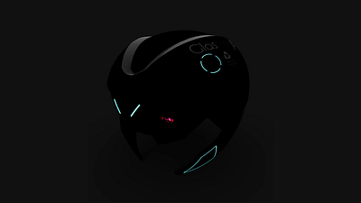 Glowing HUD Helmet - Game Asset 3d animation keyshot render