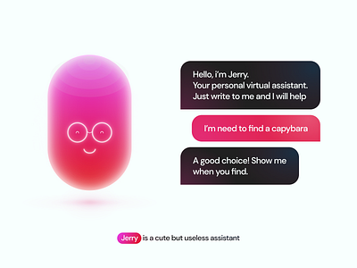 Chatbot Jerry | Dribble WarmUp bot chatbot dialog figma finder virtual assistant warmup
