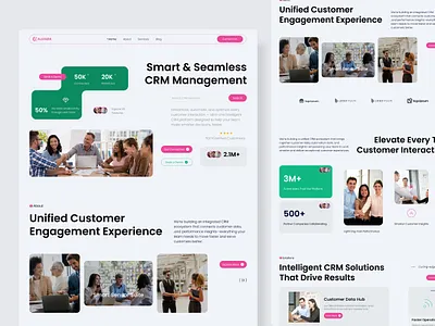 CRM Software Landing Page analytics automation business crm dashboard data interface management marketing platform productivity saas sales software startup technology ui ux webapp