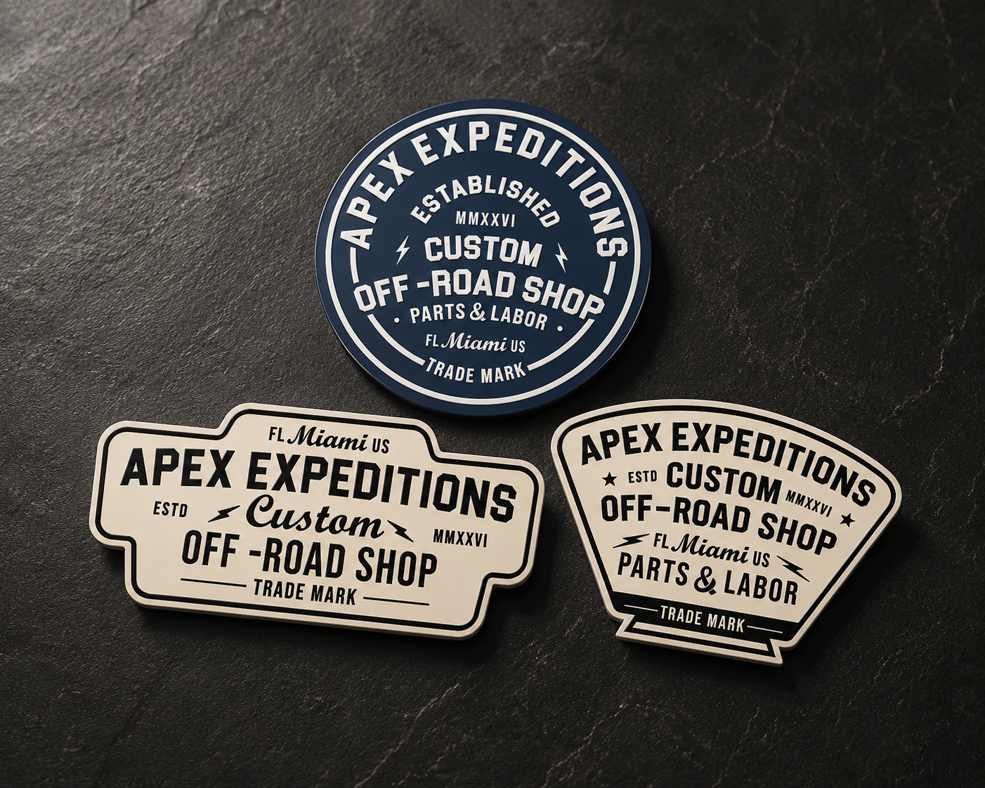 Example of Badges / Patches Illustration Per Design