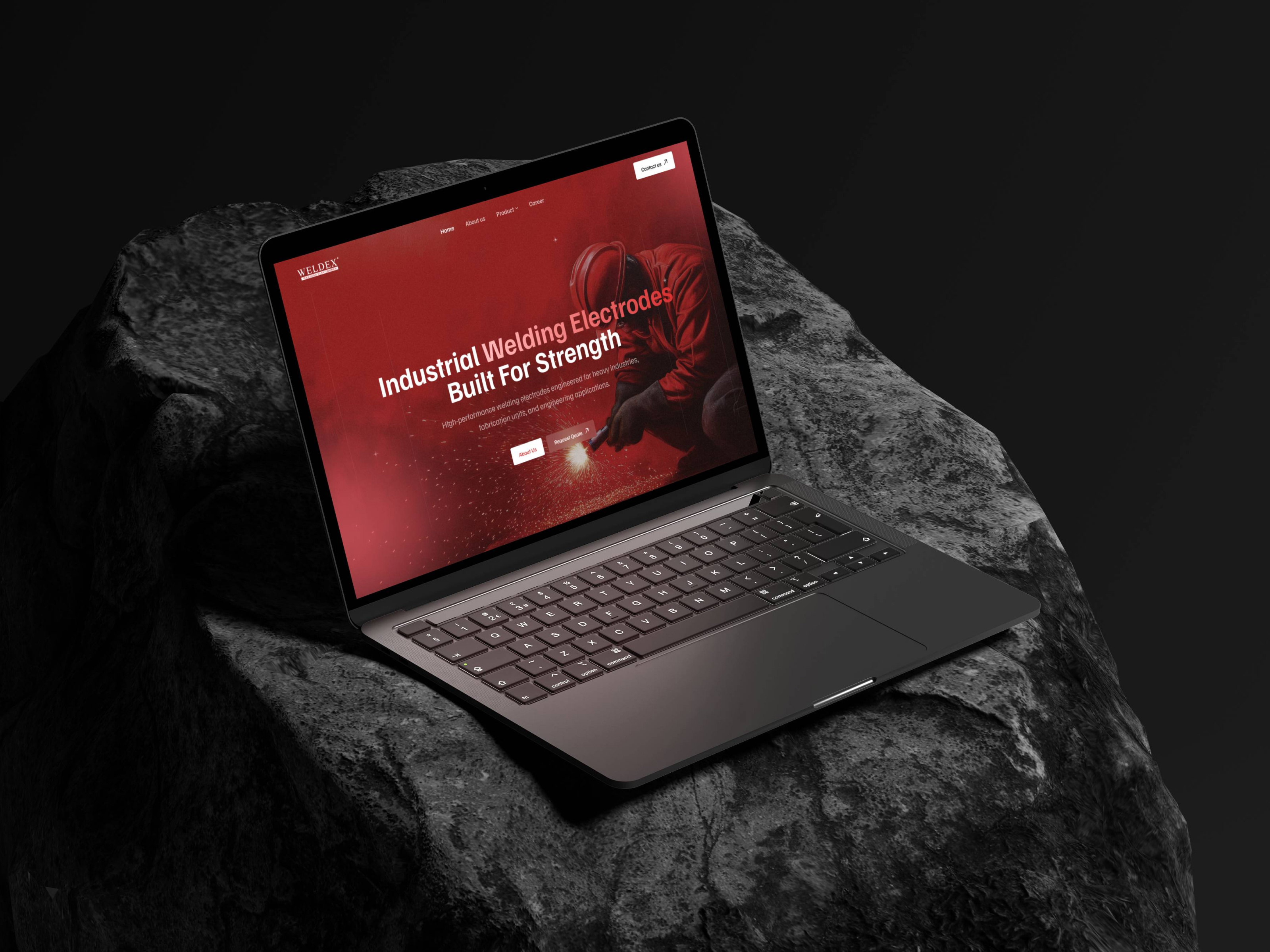 Weldex Industrial Manufacturing Website Design b2b website dribbble industrial ui industrial website landing landing page ui manufacturing ui manufacturing website product website web design website ui welding website