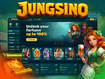 Casino Website Design casino casino interface casino web casino website gambling gambling website gaming igaming interface jungle casino modern casino online casino product design sports betting web website