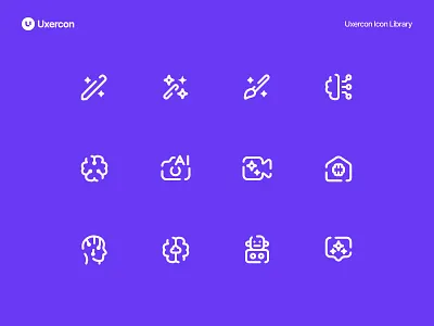 Artificial Intelligence - Uxercon Icon Library ai ai icon ai logo animation artificial intelligence artificial intelligence icon design digital figma icon icon design illustration internet logo tech technology ui uiux ux uxercon