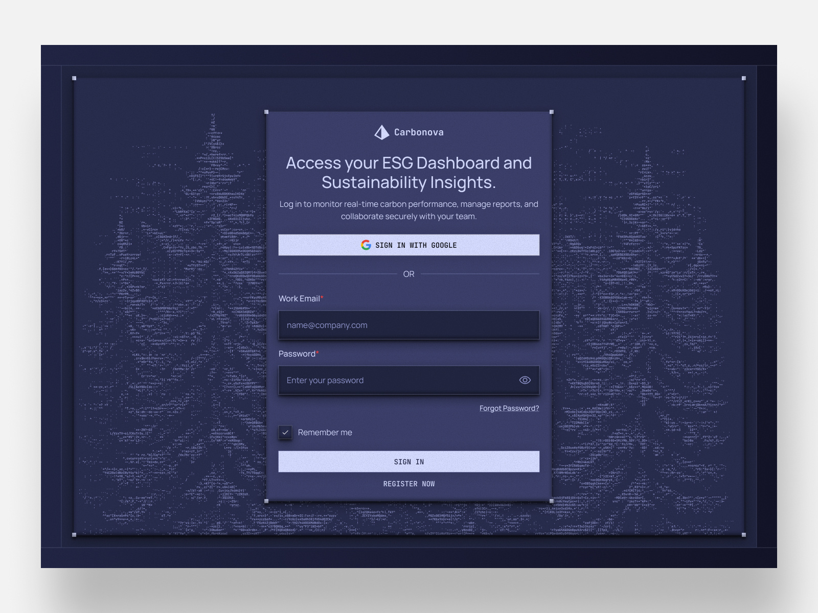 Example of Ai For Esg Reporting Website Design