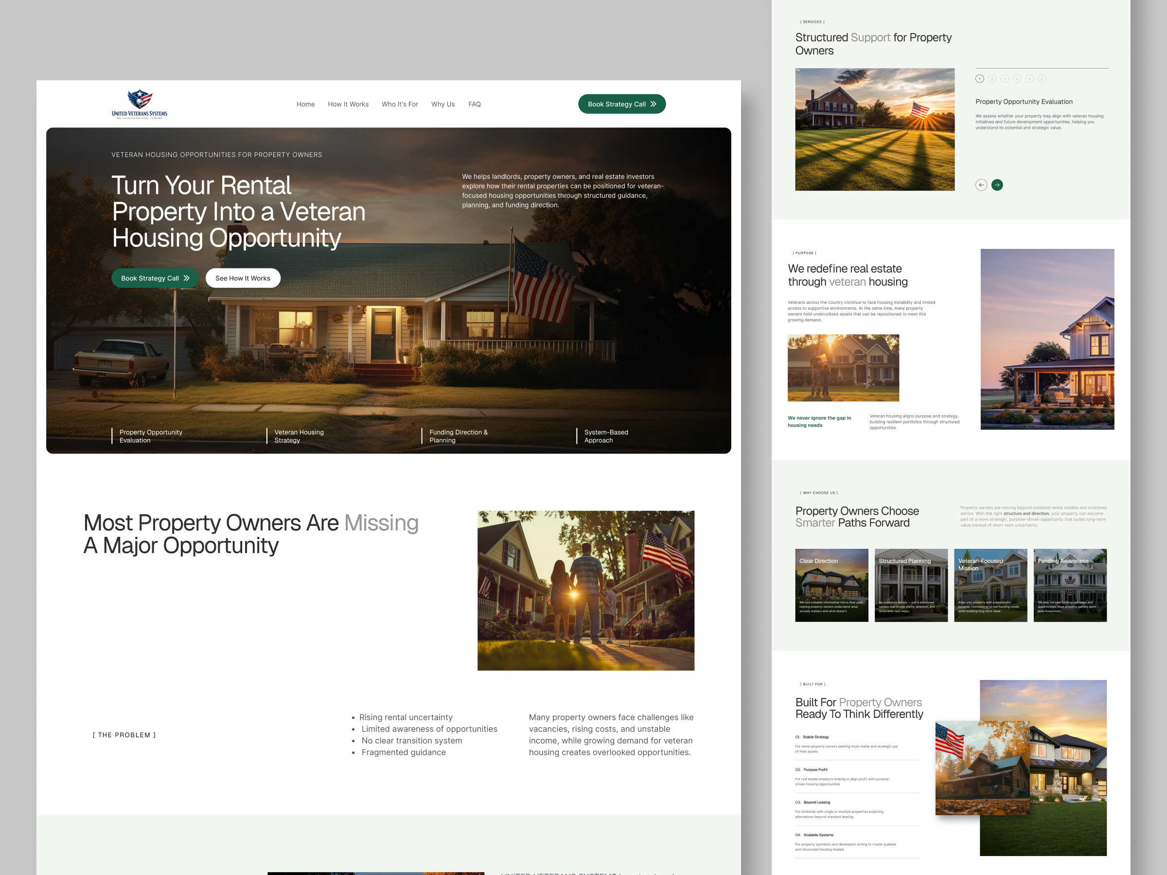 United Veteran Systems Real Estate Website Design conversion design dribbble investor website landing page design landing page ui property marketing property website real estate landing page real estate website web design website design website ui