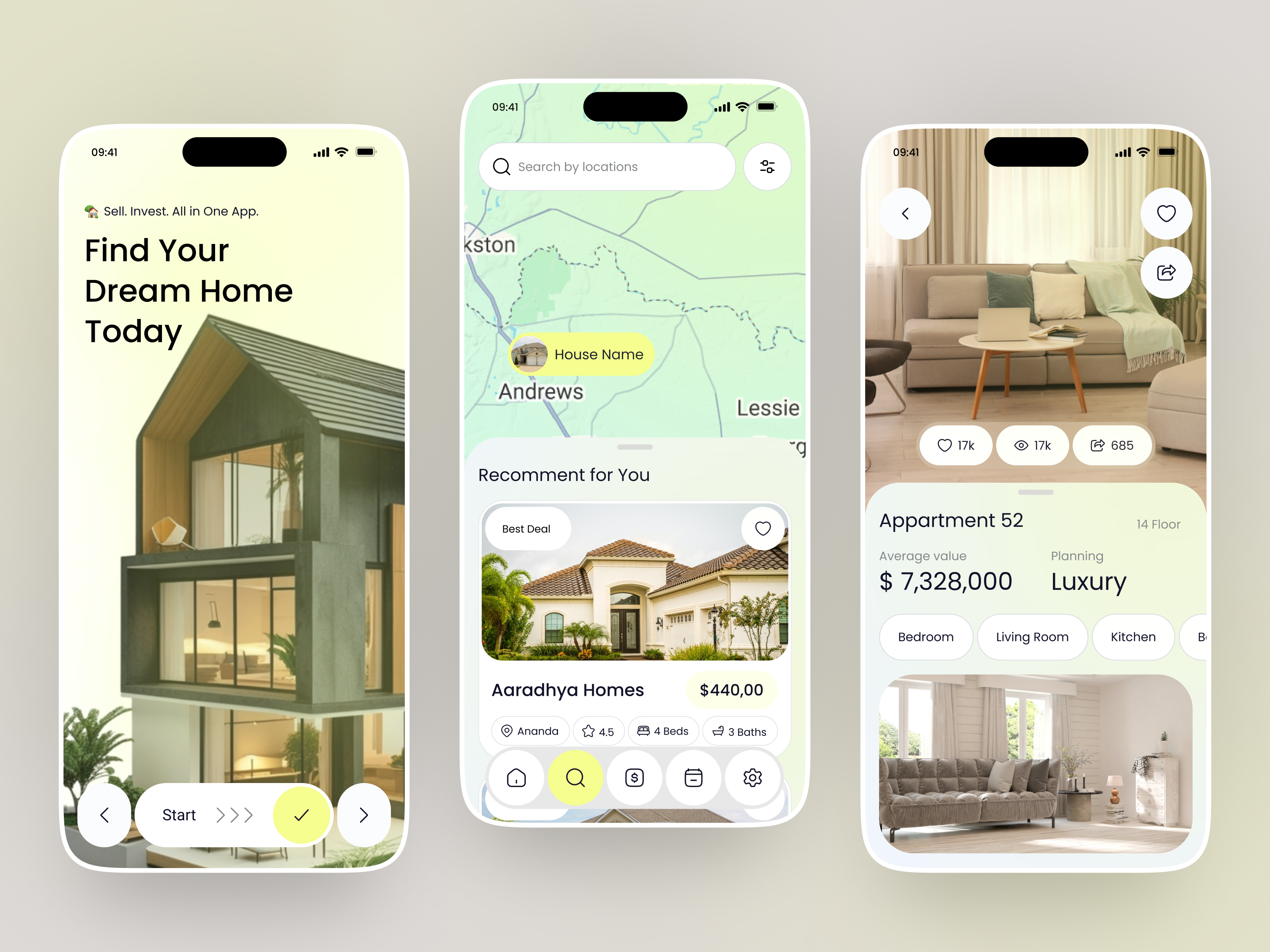Modern Real Estate Mobile App UI – Property Finder Experience apartment finder app app design clean ui dribbble figma interface design luxury ui minimal ui mobile app mobile ui inspiration modern app product design property app property finder app real estate real estate app real estate ui shasanko creations ui design ux design