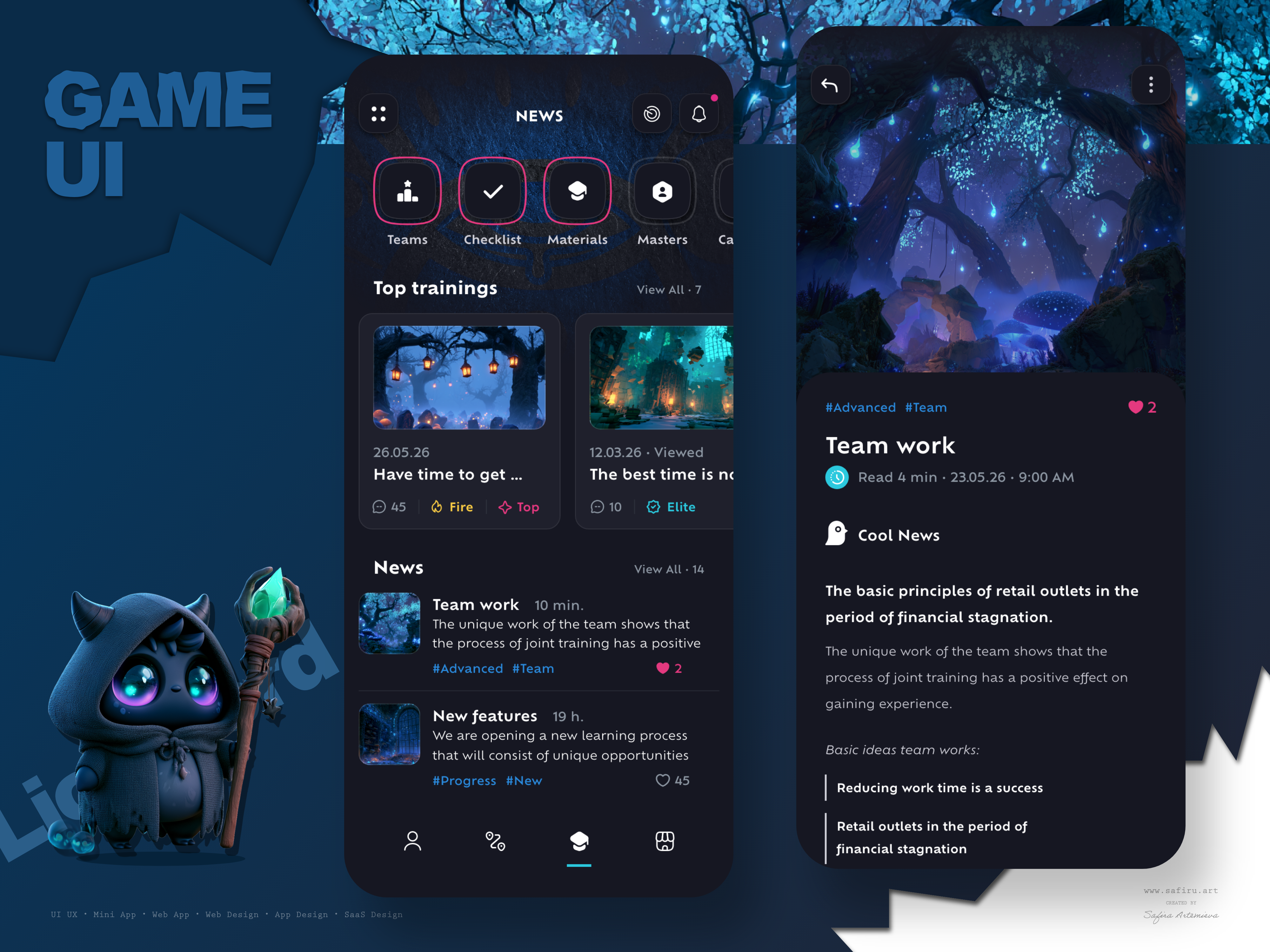 Example of News Page - Game Design