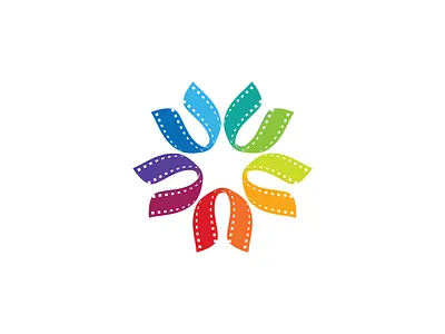 Universe Film Logo branding cinema colorful design film graphic design letter u logo reel star vector